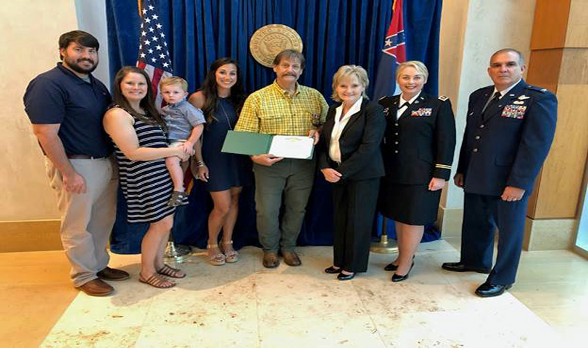 HYDE-SMITH PRESENTS HIGHEST CIVILIAN DEFENSE MEDAL TO JAY BLOUNT OF GREENVILLE