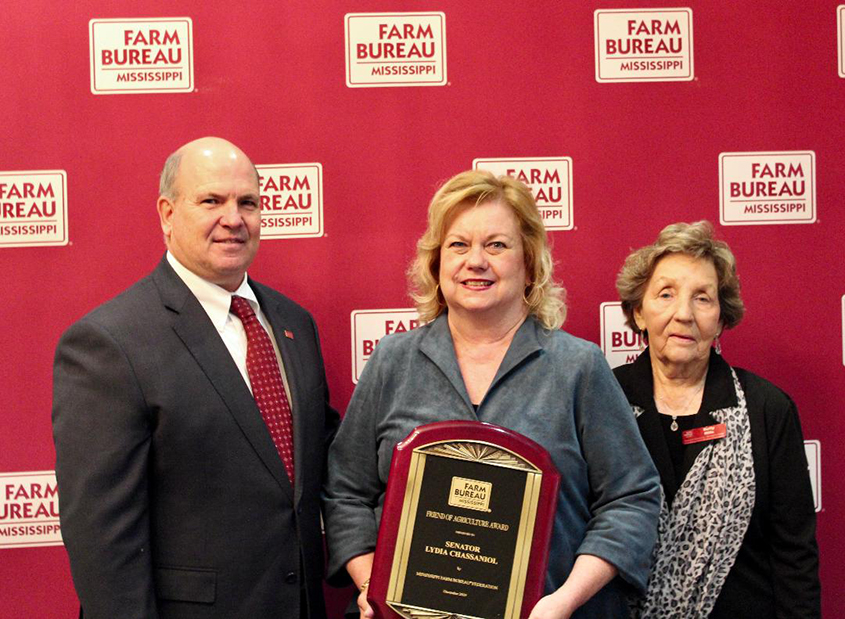 Senator Lydia Graves Chassaniol was named Mississippi Farm Bureau’s “Friend of Agriculture