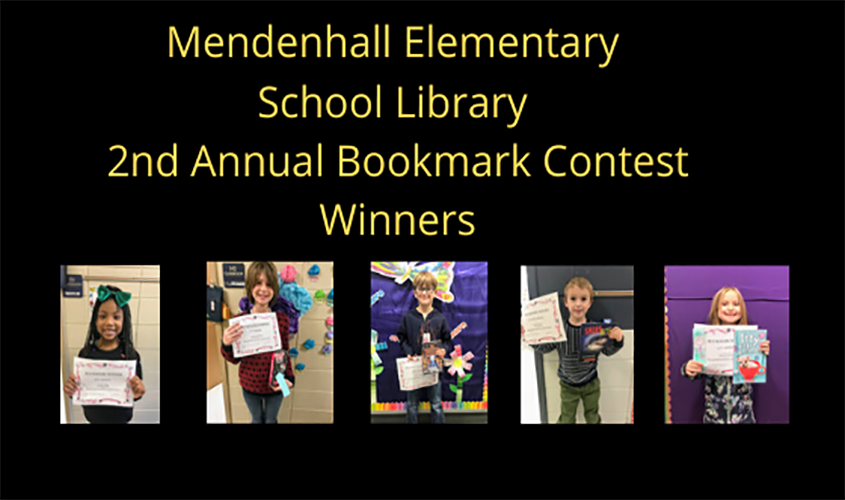 Mendenhall Elementary School Library holds 2nd Annual Bookmark Contest 