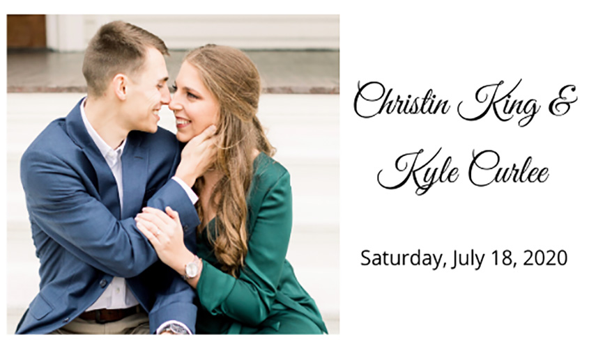 King and Curlee to Wed July 18th