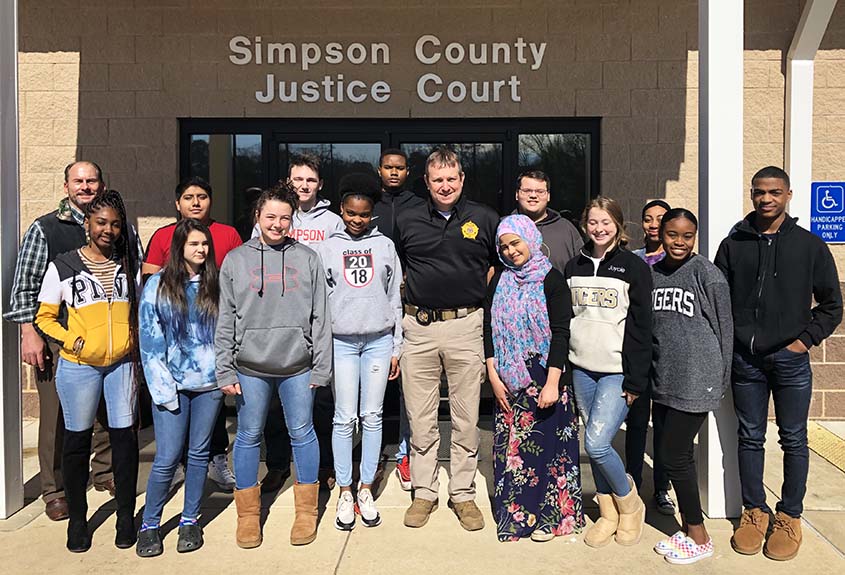 Law & Public Safety Class Tours Simpson County Jail
