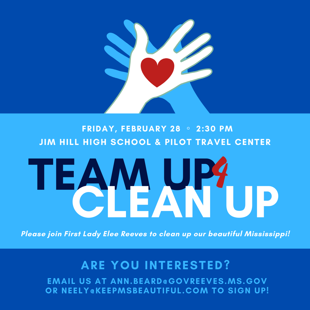 First Lady Elee Reeves Launches “Team Up 4 Clean Up” Effort