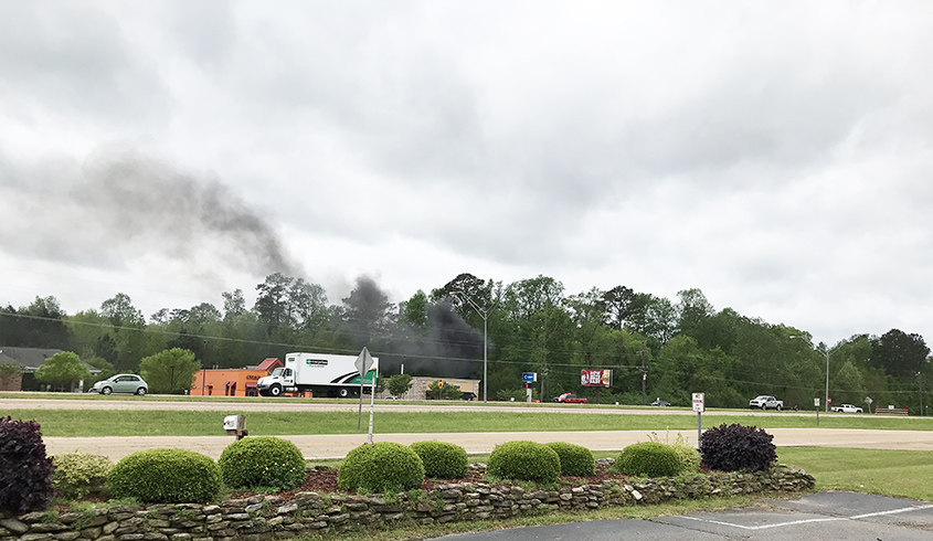 Vehicle Fire at C-spire 3/31/2020