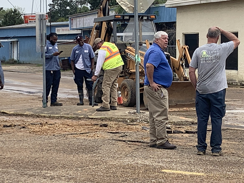 Main Line Water Break @ 5 Way Stop on Main