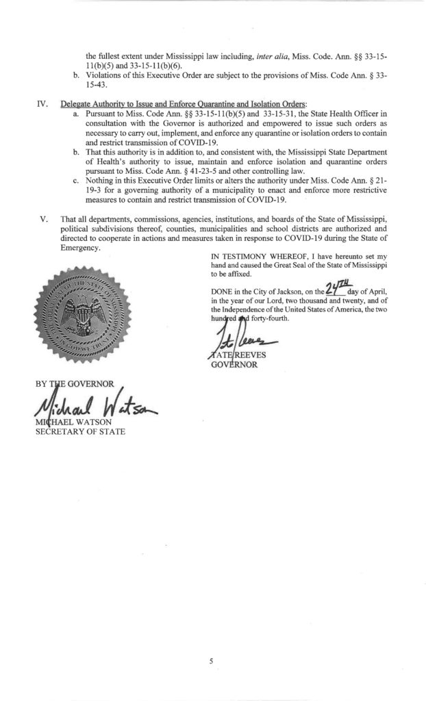 Governor Tate Reeves
