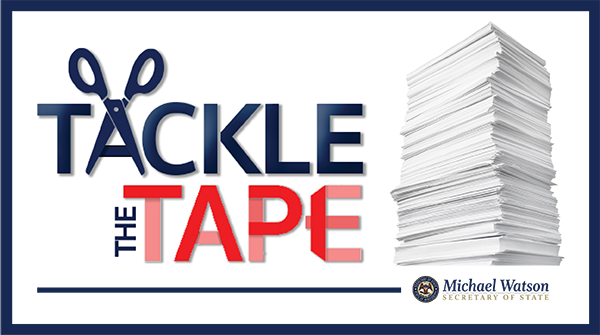 Secretary of State Announces “Tackle the Tape” Initiative