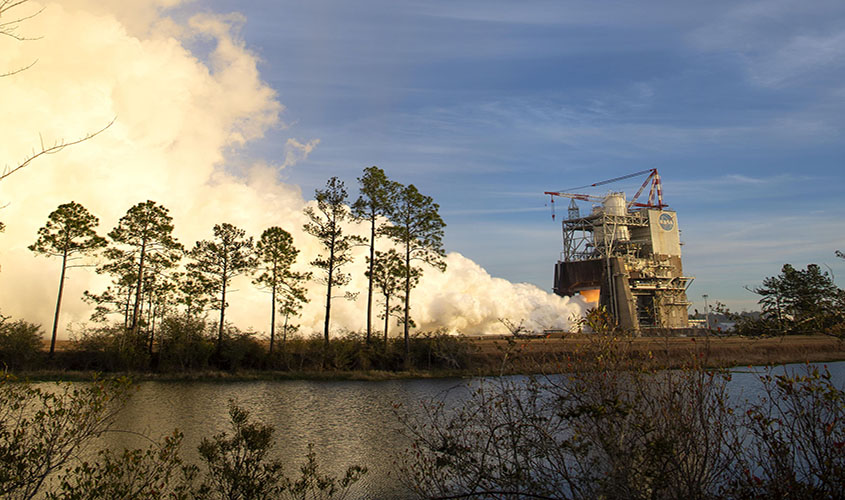 NASA conducts the first hot fire Jan. 28
