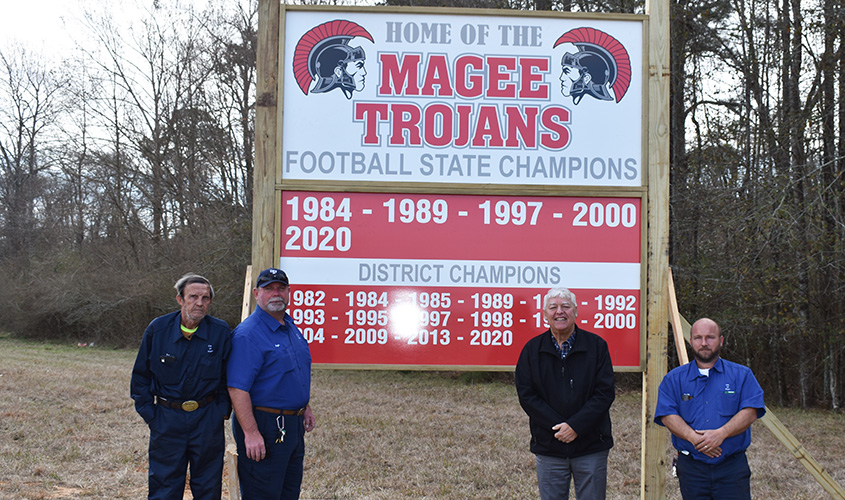 Magee HS State Championship Signs Installed