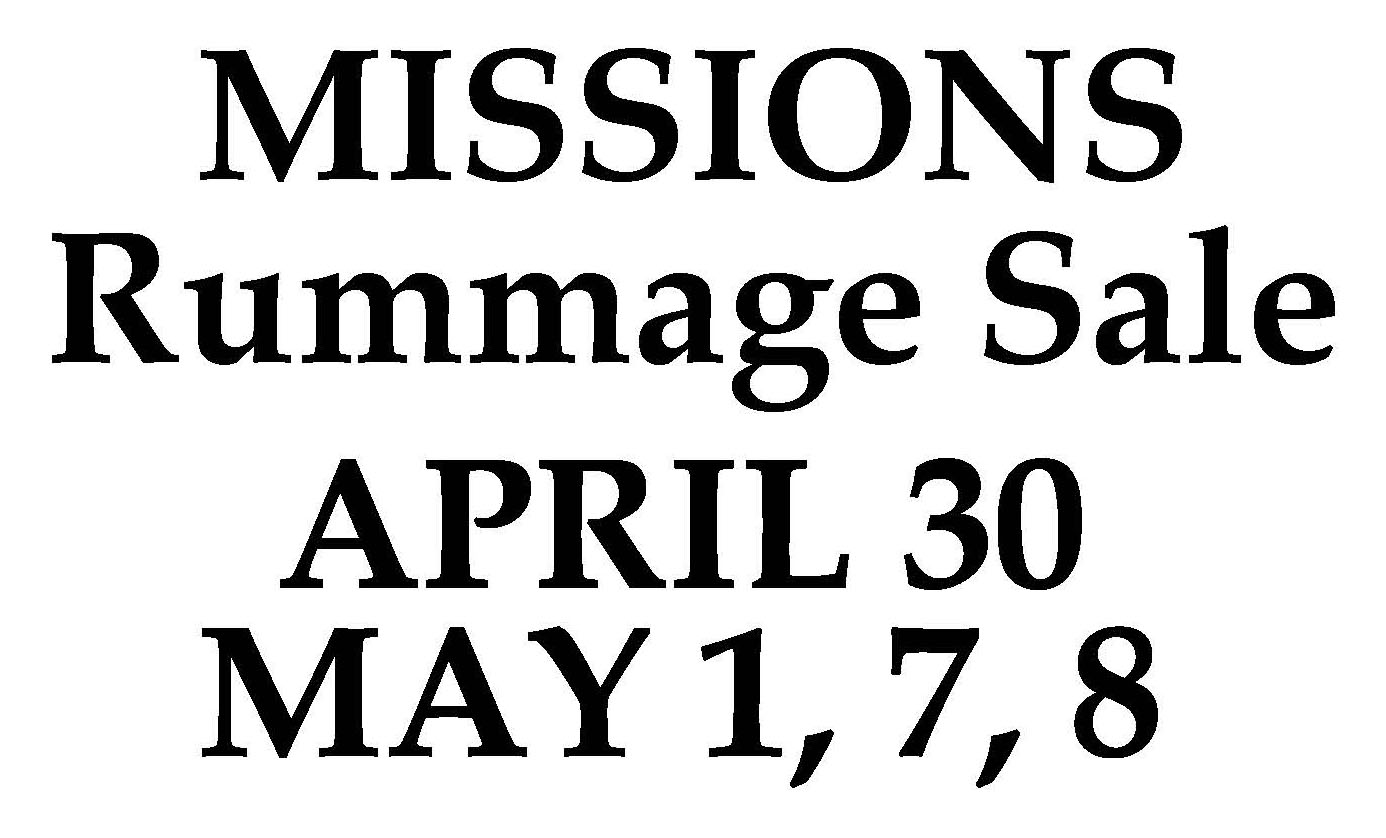 Mission Rummage Sale