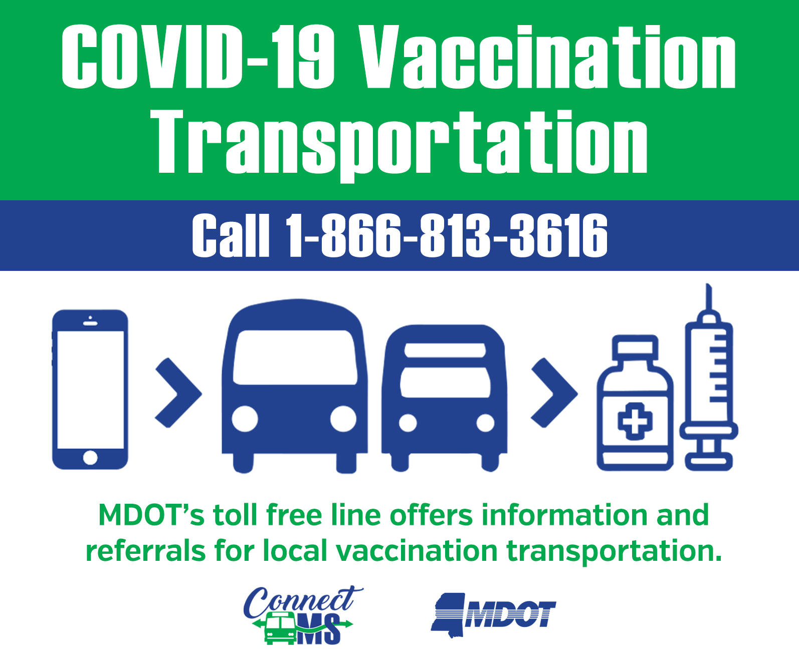 MDOT coordinating COVID-19 vaccination transportation