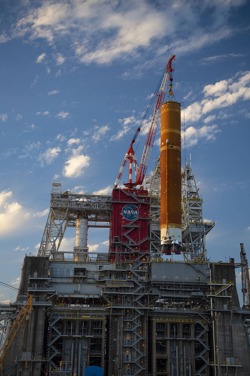 NASA Removes Rocket Core Stage