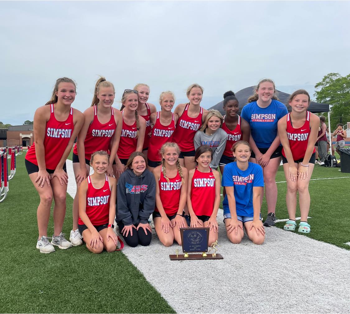 Simpson JV Girls Win District Track Meet