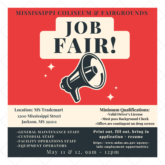Mississippi State Fairgrounds Hosts Job Fair