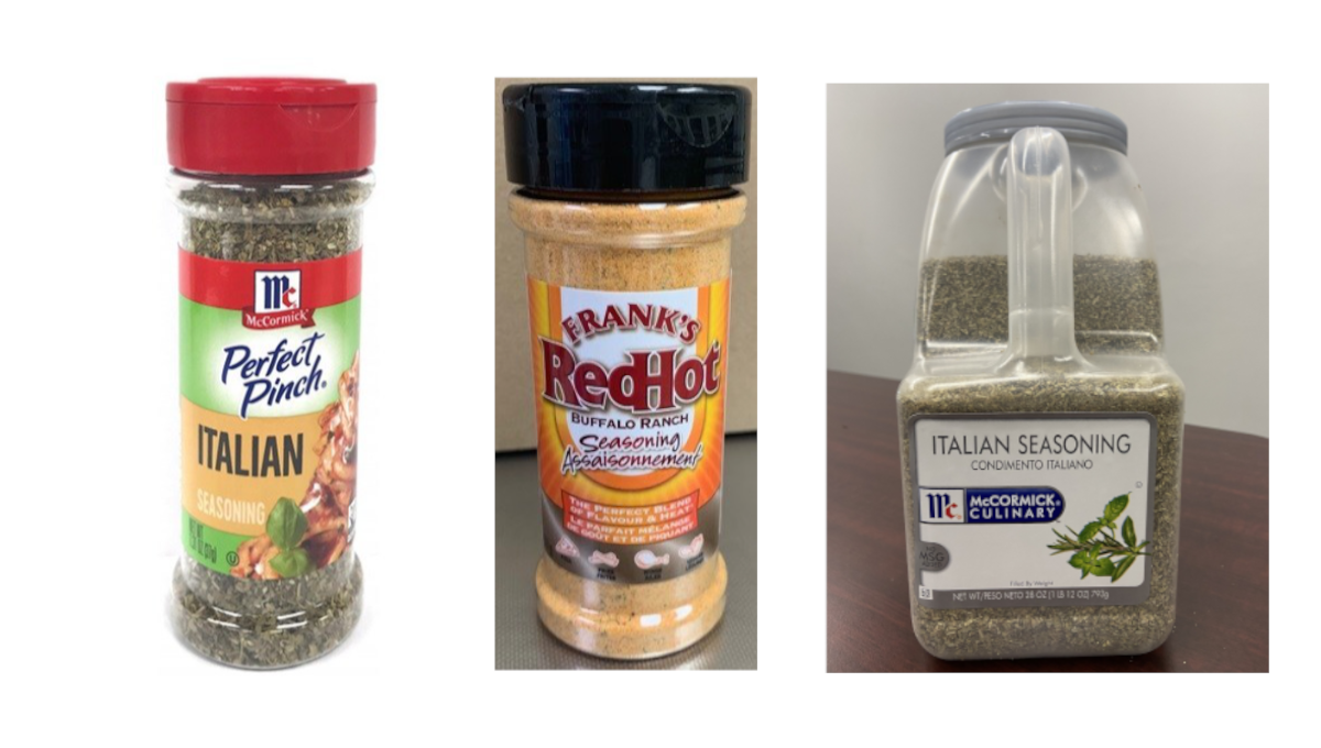 McCormick Italian Seasoning products and Frank’s RedHot Buffalo Ranch Seasoning recalled over Salmonella concerns