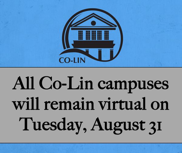 Co-Lin will remain virtual Tuesday, August 31, 2021