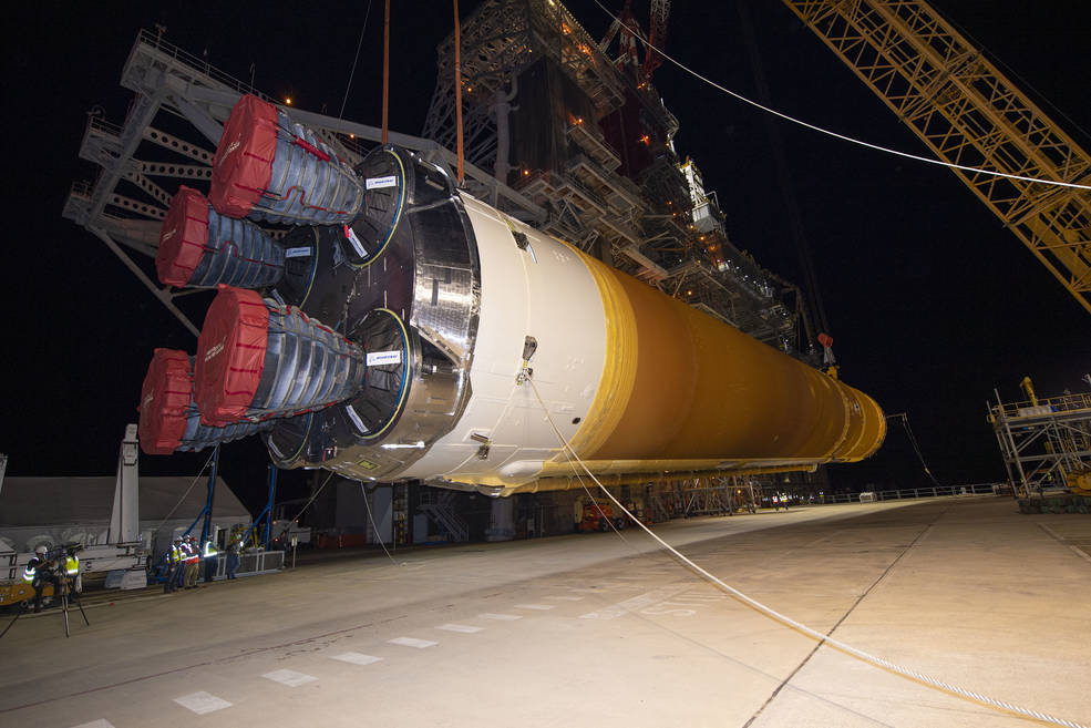 Stennis Team Succeeds in Heavy-Lifting Work for SLS Core Stage Testing
