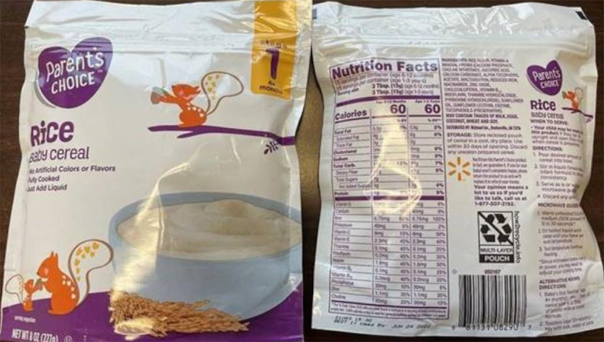 Baby Cereal Sold @ Walmart Recalled