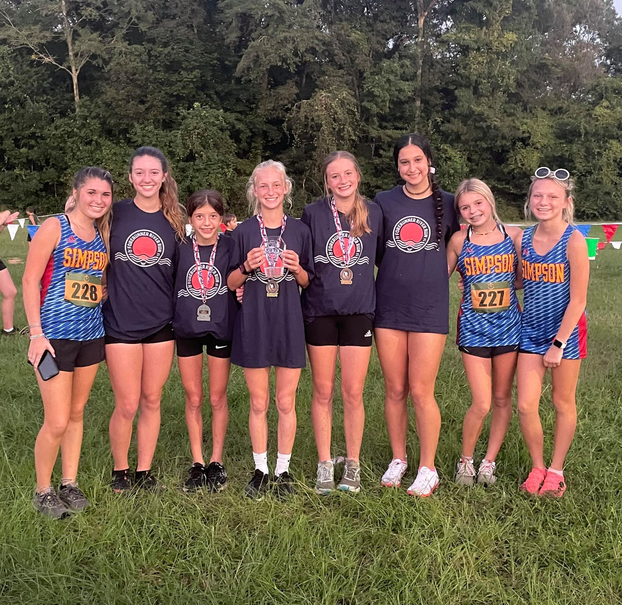 Simpson Cross Country Wins Forerunner River Run with Perfect Score