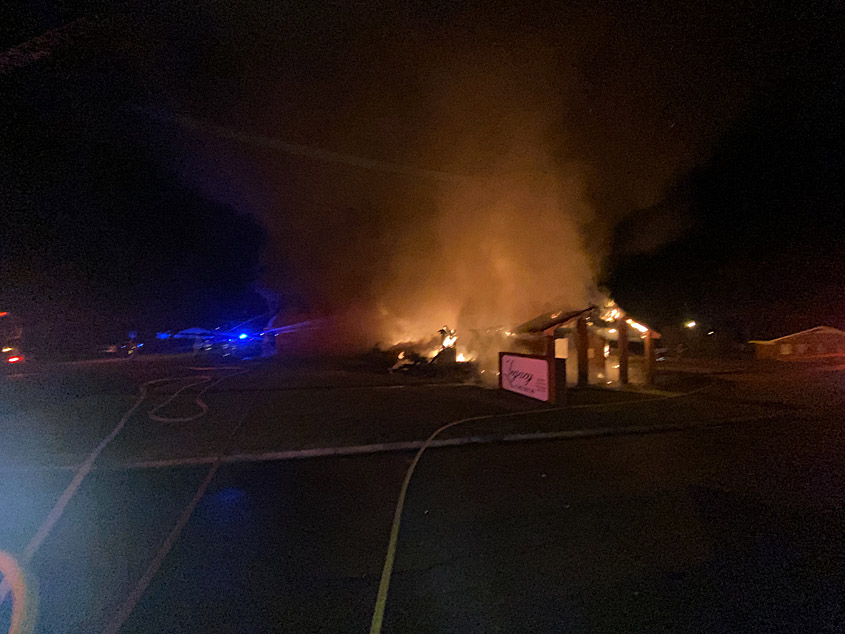 Legacy Church (Eastside Baptist Church) Burns Early Sunday Morning