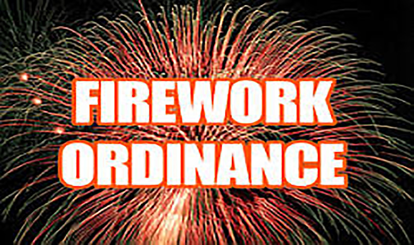 City Reminds Residents of Firework Ordinance