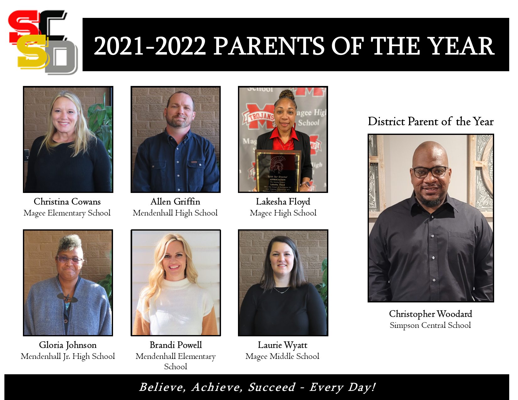 SCSD 2021-2022 Parents of the Year