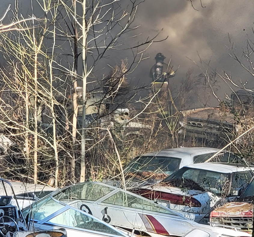 Fire on Highway 149 North near Smith Crossing
