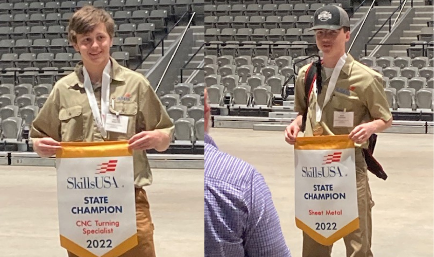 Two SCTC Students Take First Place at SkillsUSA State Championship