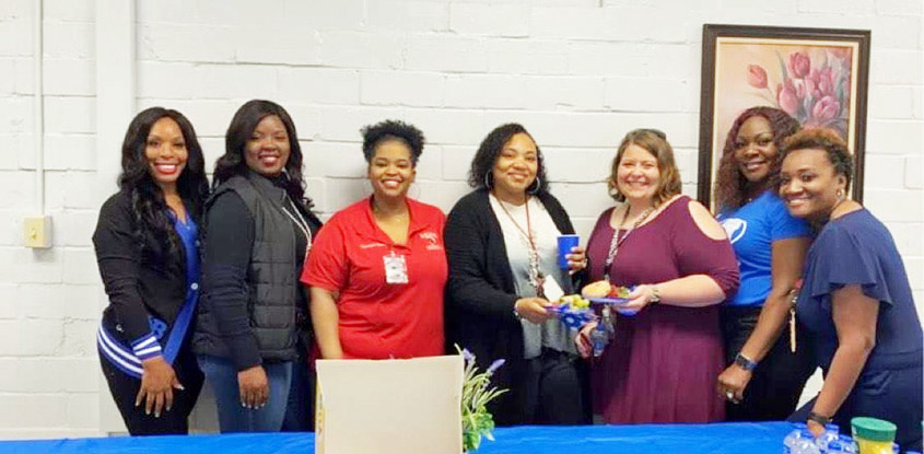 Zeta Phi Beta Sorority Show Appreciation to Magee Middle School Teachers & Staff