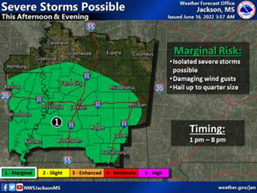 Severe Storms for Thursday & Possible Wind Gusts & Hail
