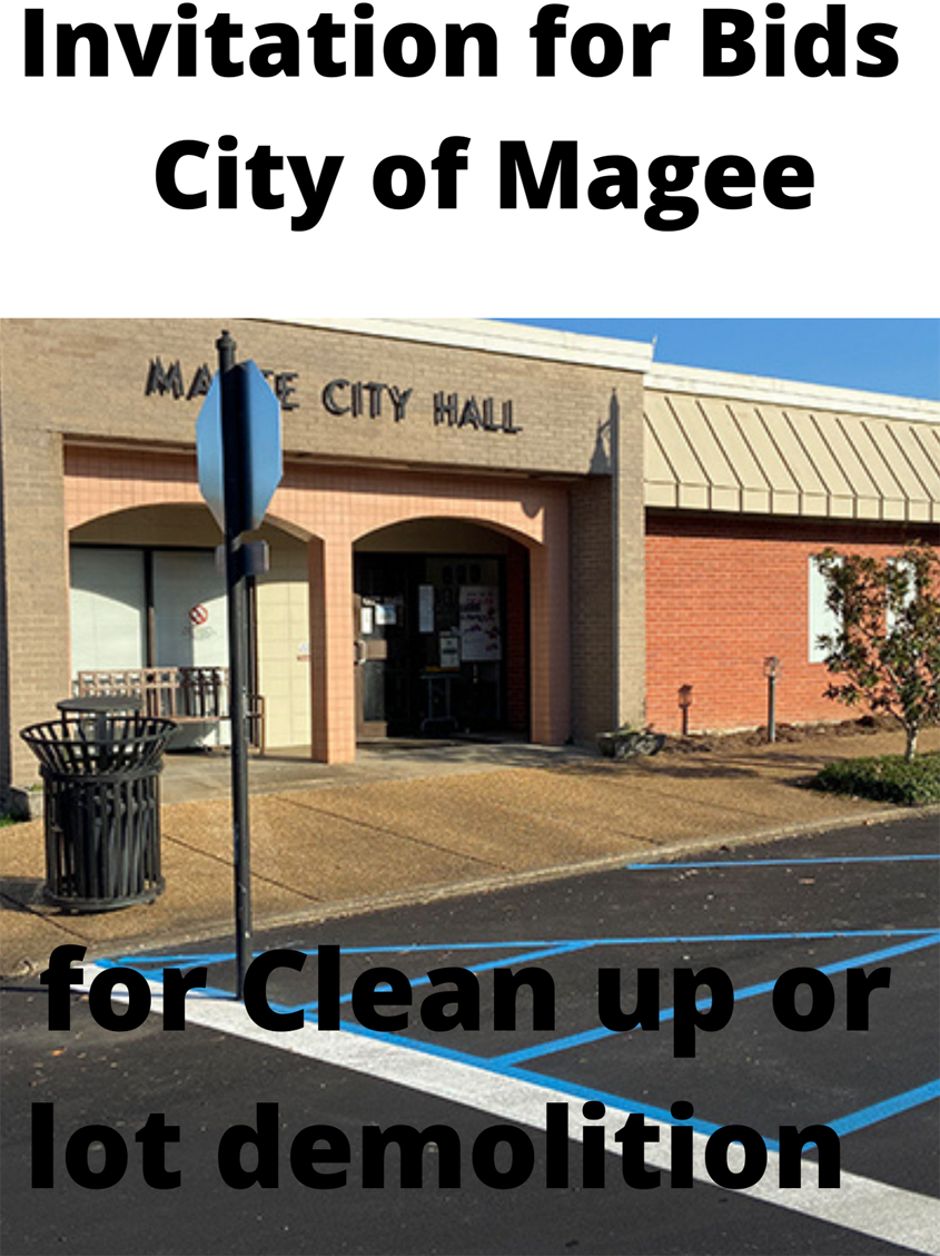 INVITATION FOR BIDS for Clean-up in Magee