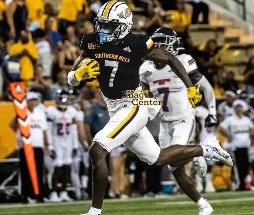 Zay Franks of Magee Scores First Collegiate Touchdown–USM