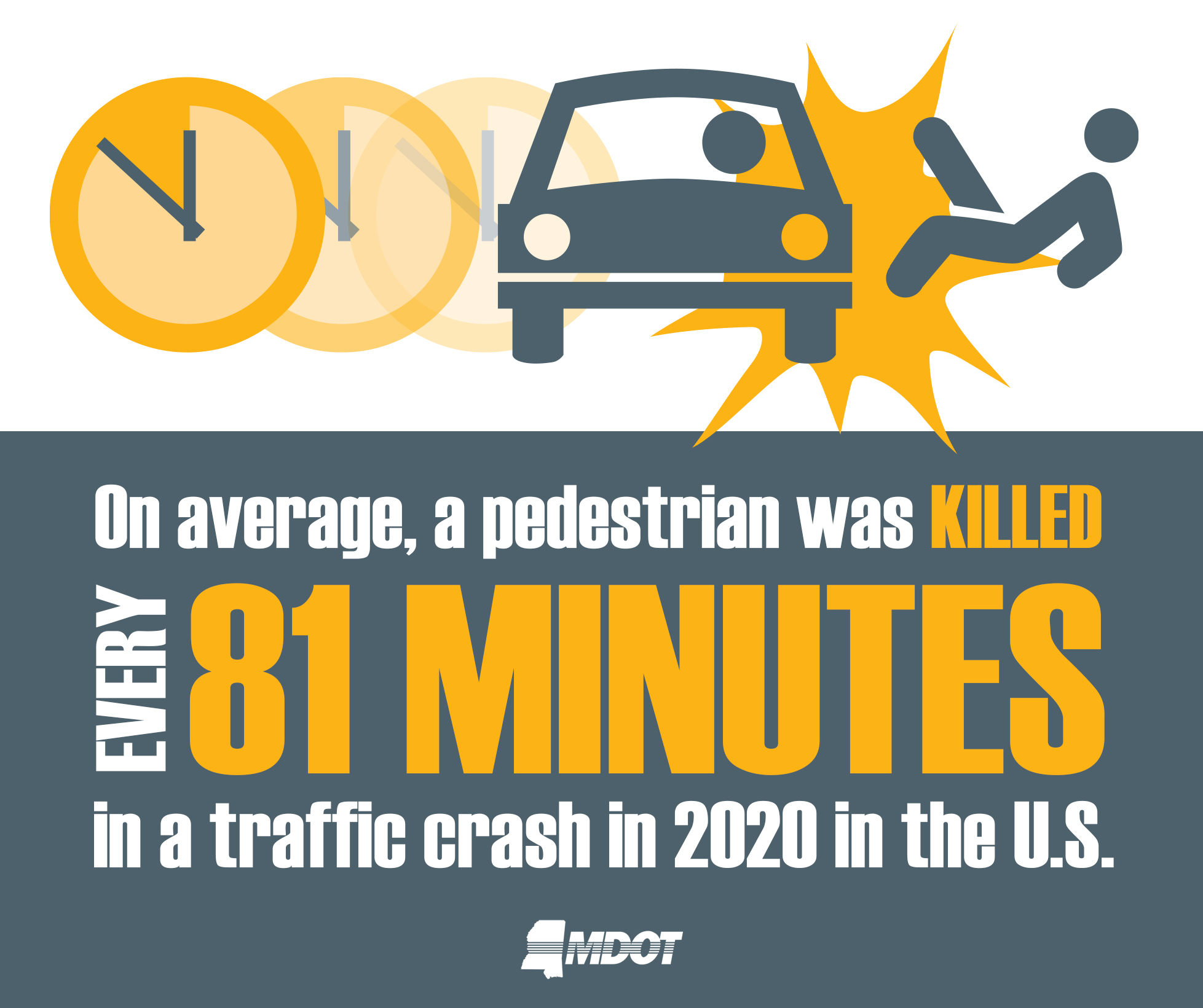 MDOT reminds drivers to slow down and watch for pedestrians