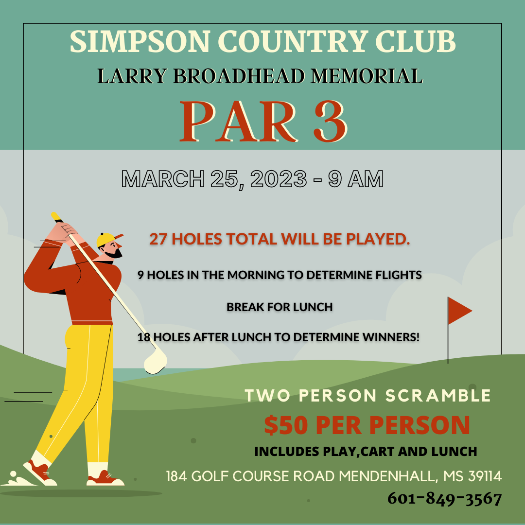 LARRY BROADHEAD MEMORIAL PAR 3 TOURNAMENT 3/25/23