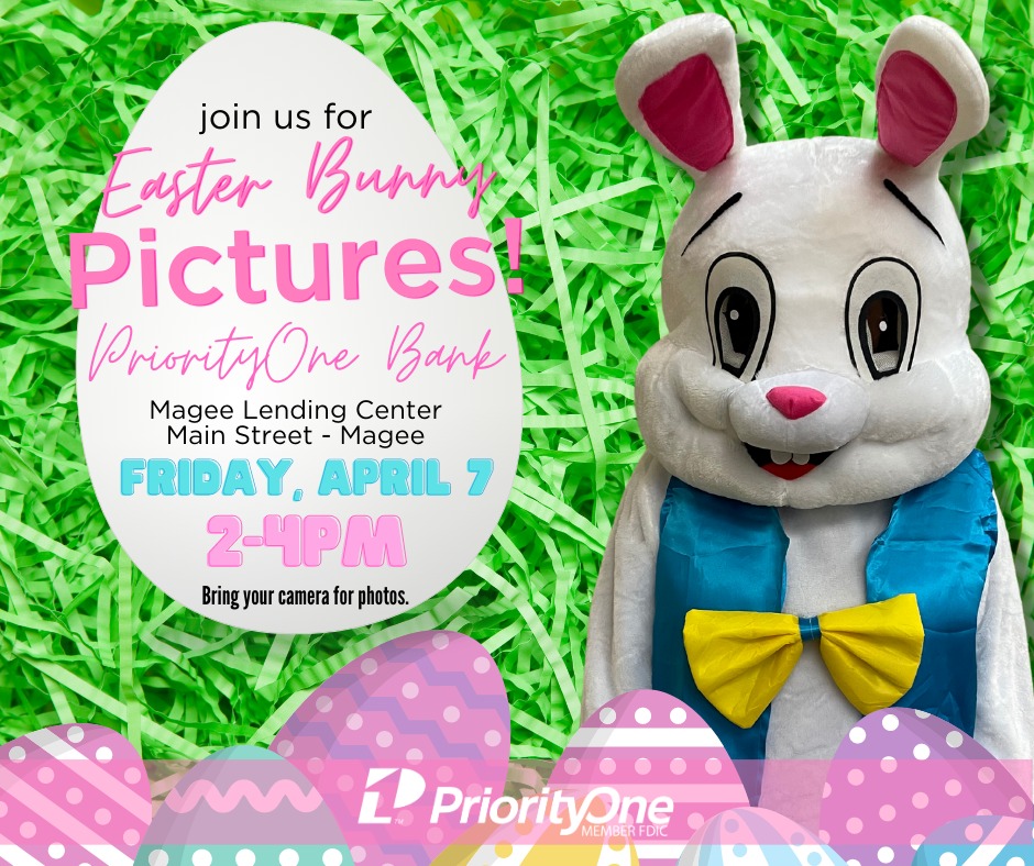 Pictures with the Easter Bunny @ PriorityOne Bank