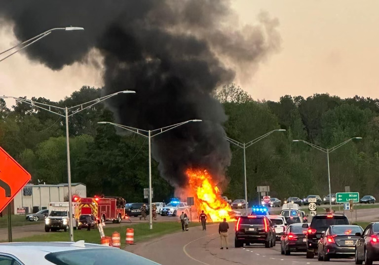 Car Fire on Highway 49 @ Magee