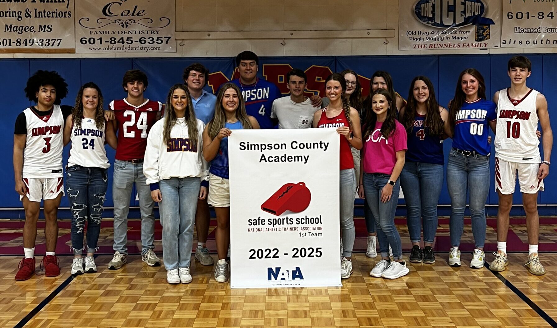 Simpson County Academy Receives National Athletic Trainers Association Safe Sports School Award 