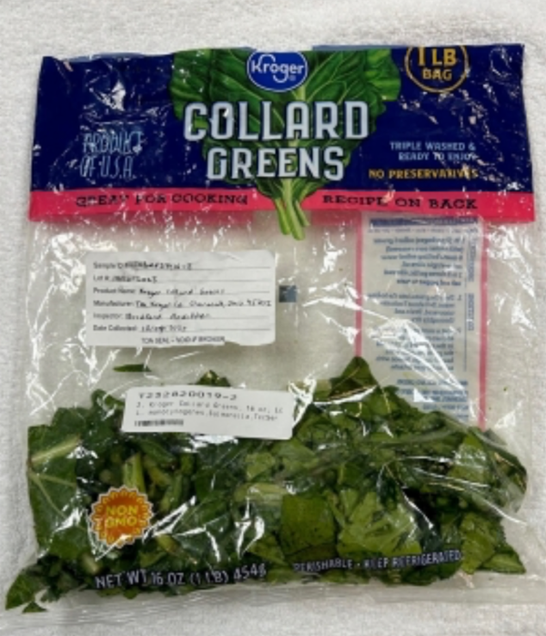 Kroger brand collard greens were recalled in Mississippi because of Listeria