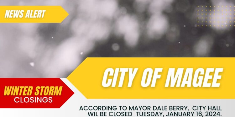 City Hall Closed Tuesday, January 16, 2024