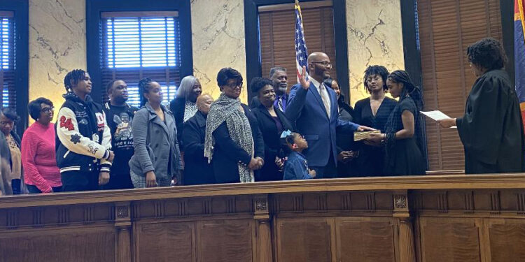 PSC CENTRAL DISTRICT COMMISSIONER DE’KEITHER STAMPS SWORN IN
