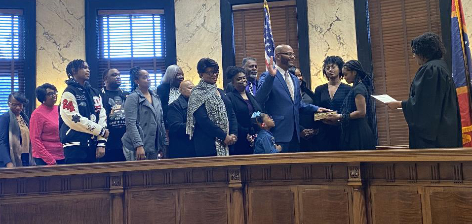 PSC CENTRAL DISTRICT COMMISSIONER DE’KEITHER STAMPS SWORN IN