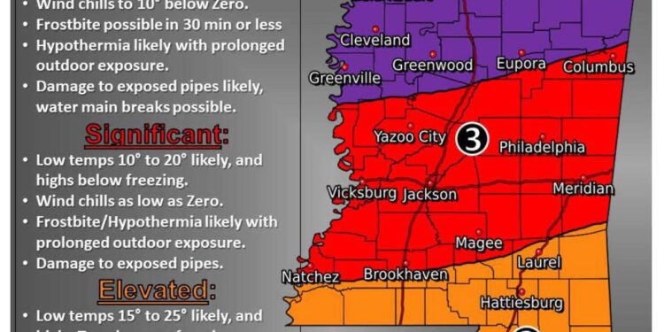 Dangerous Cold Expected Throughout State