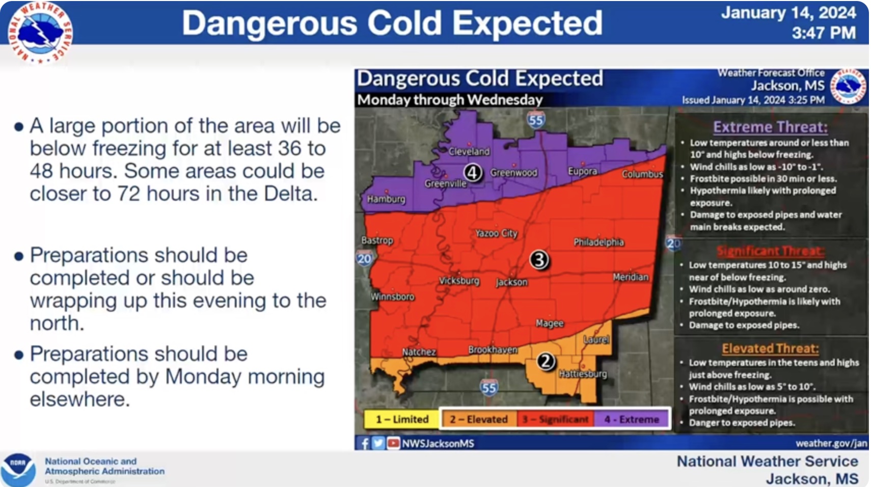 NWS Jackson Special Weather Briefing: January 14, 2024