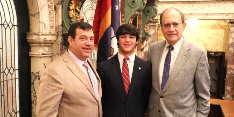 Hayes Berry of Magee Serves as a Page for the Mississippi Senate