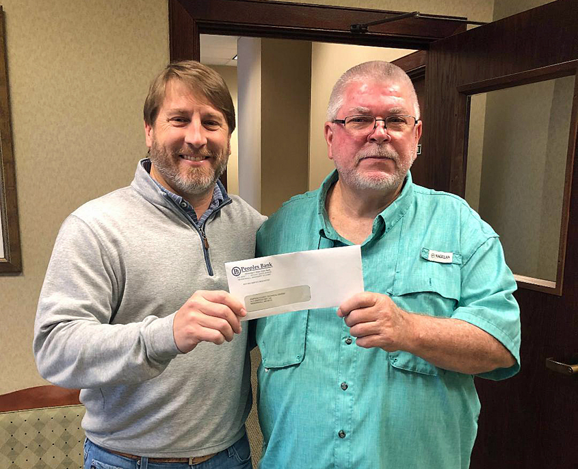 SCTC Receives $1,000 Donation from Peoples Bank