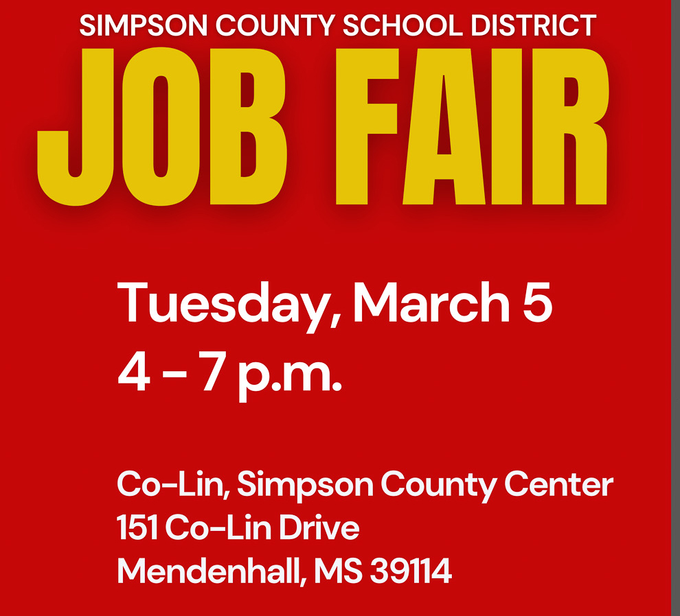 Simpson County School District to hold Job Fair March 5