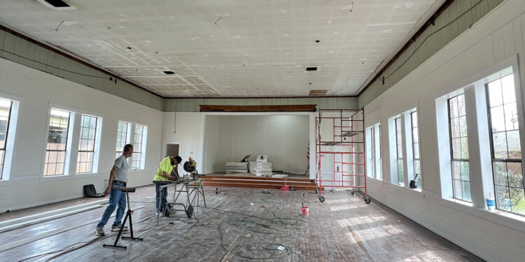 Repair of Magee Community House “Coming along”
