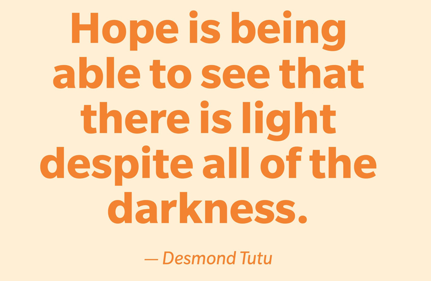 Our Hope is in You…You are the One.