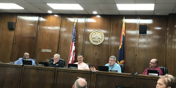 School Board member Stan Bulger appears before BOS, April 1, 2024
