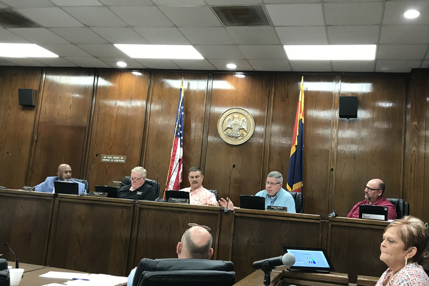 School Board member Stan Bulger appears before BOS, April 1, 2024