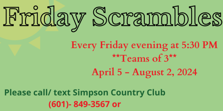 Friday Scrambles @ Simpson Country Club